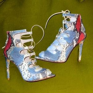 Zara lace up stilettos.